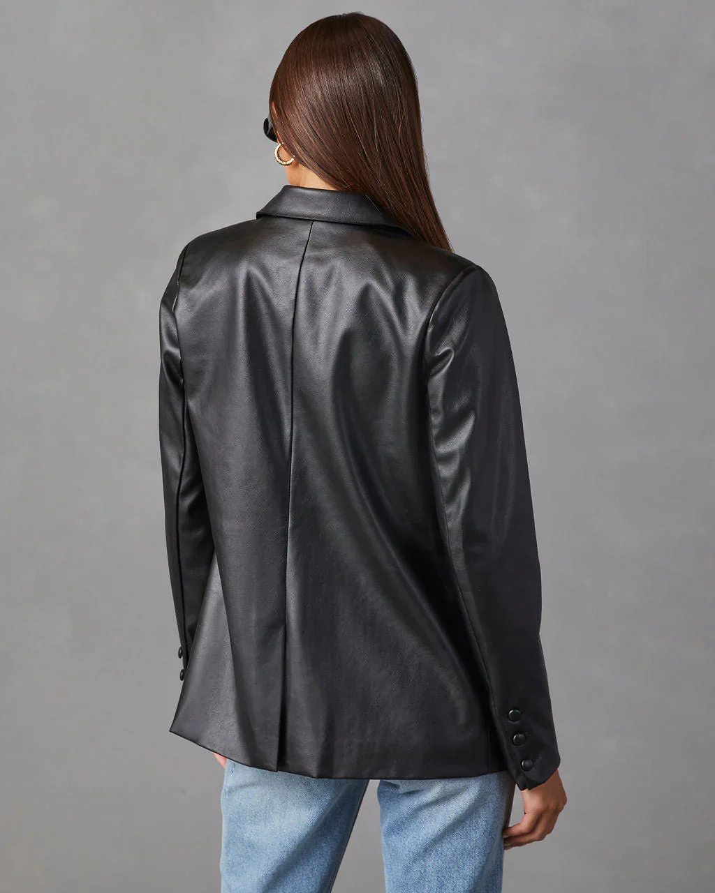 Bedford Faux Leather Blazer