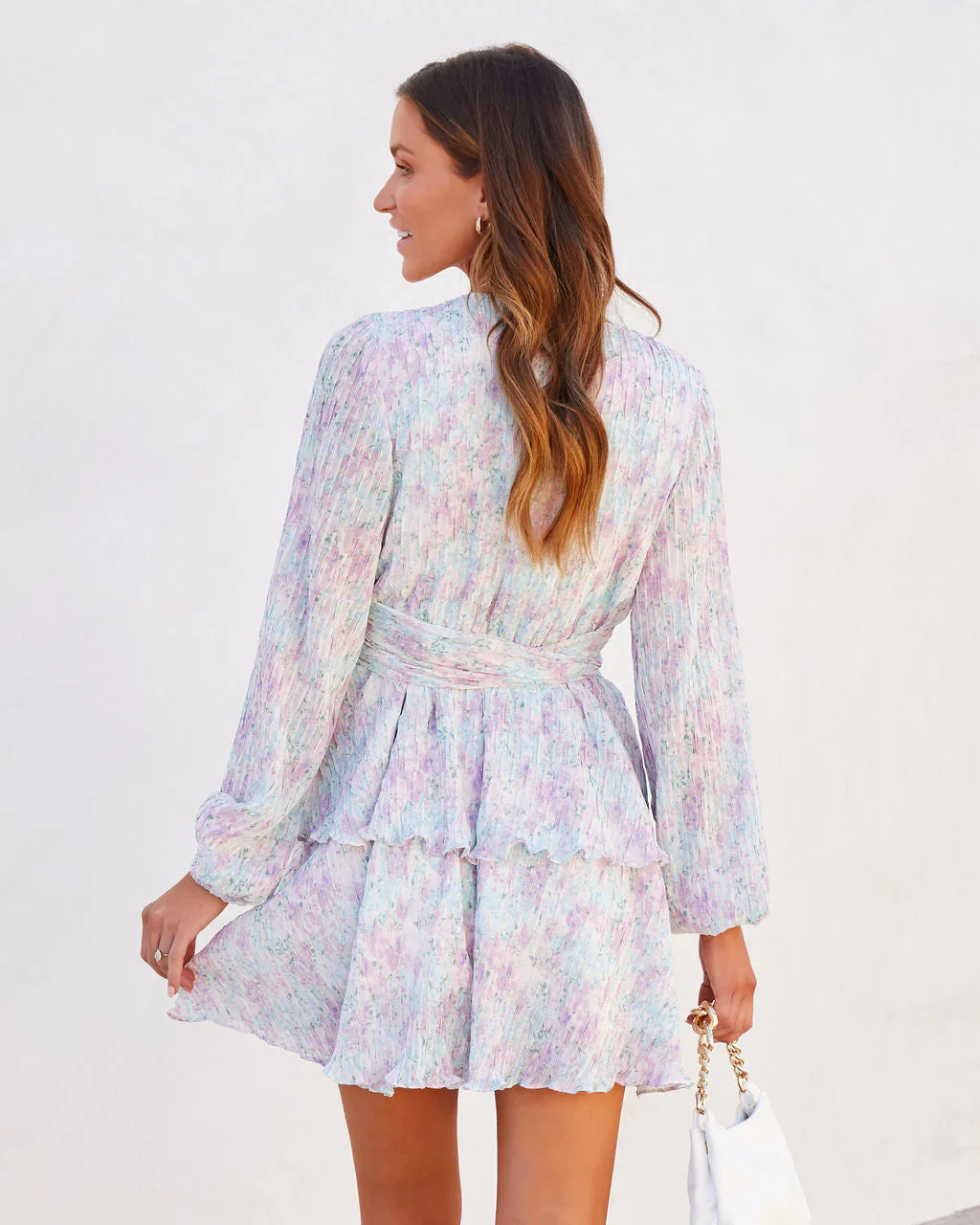 Always True Printed Tiered Mini Dress