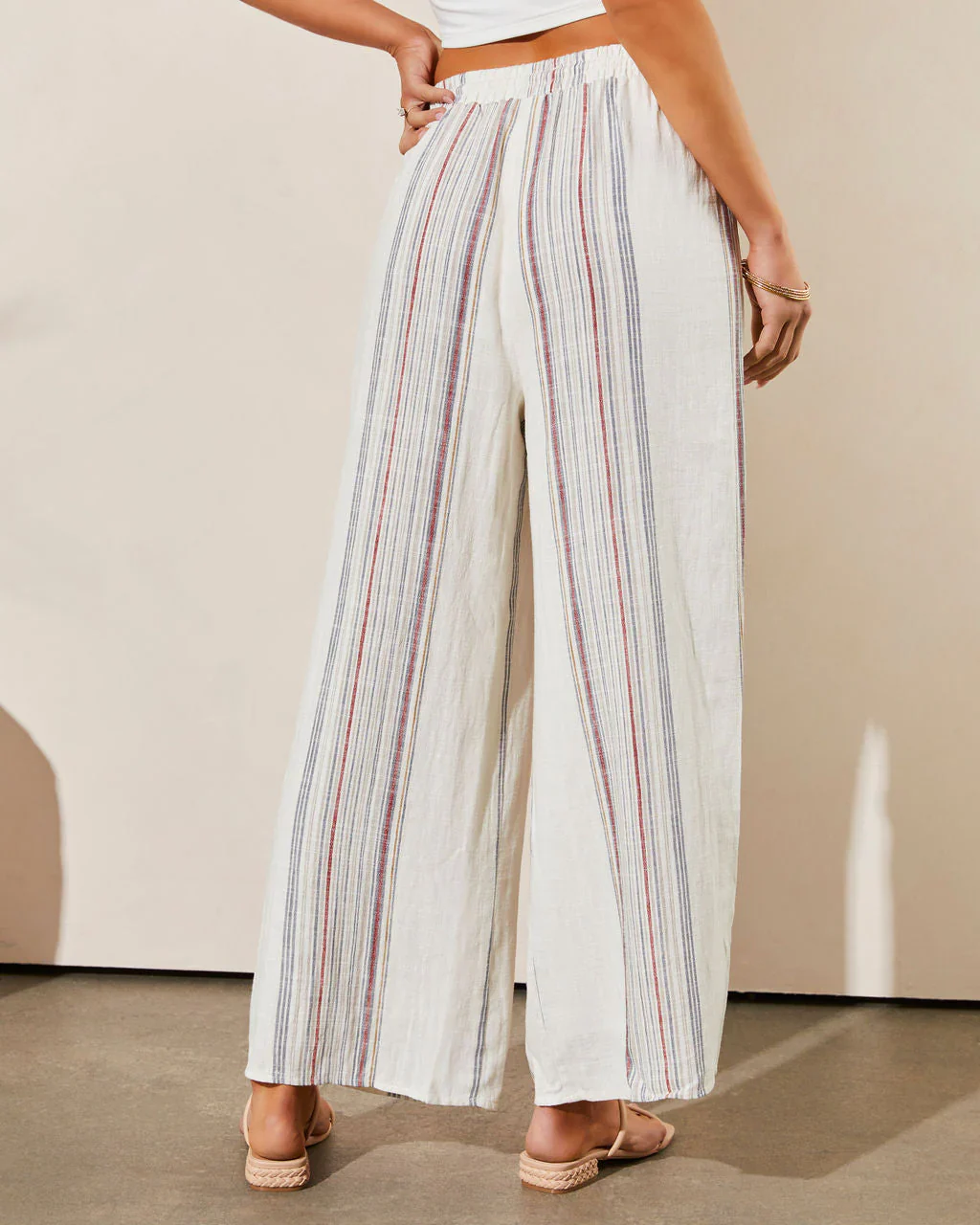 Newton Linen Striped Drawstring Pants