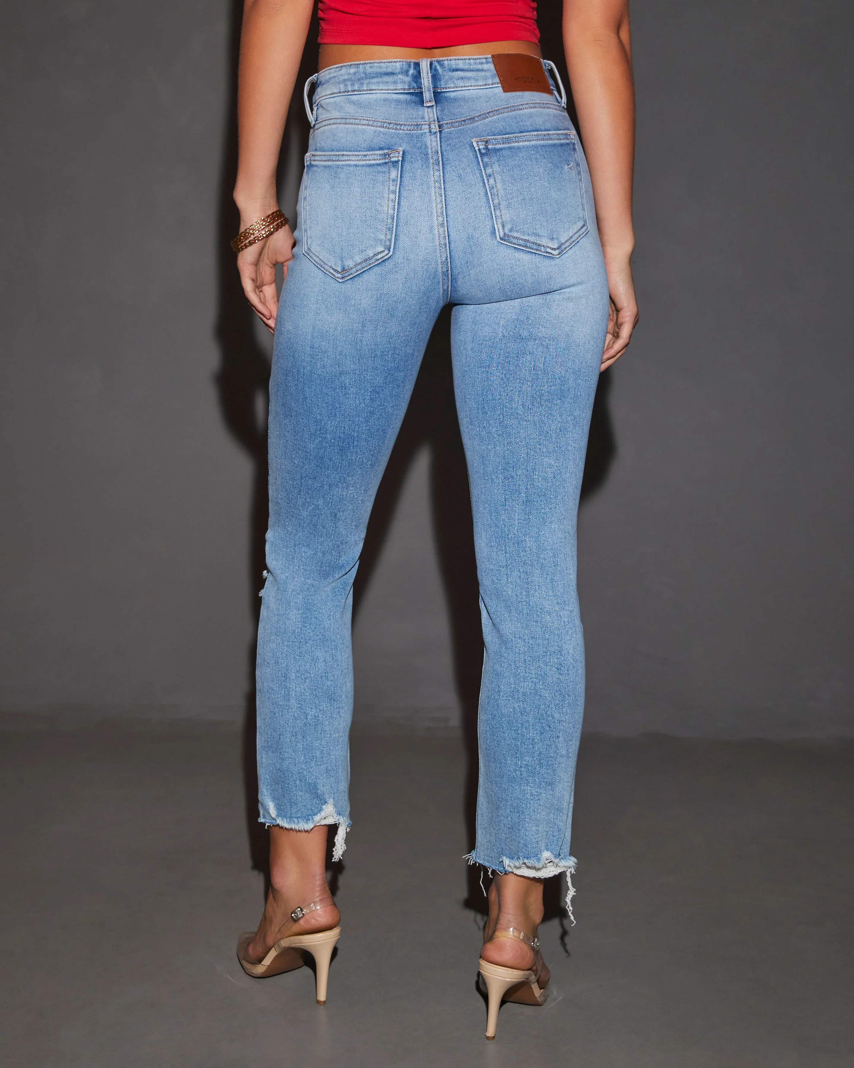 Kristina High Rise Cropped Skinny Jean