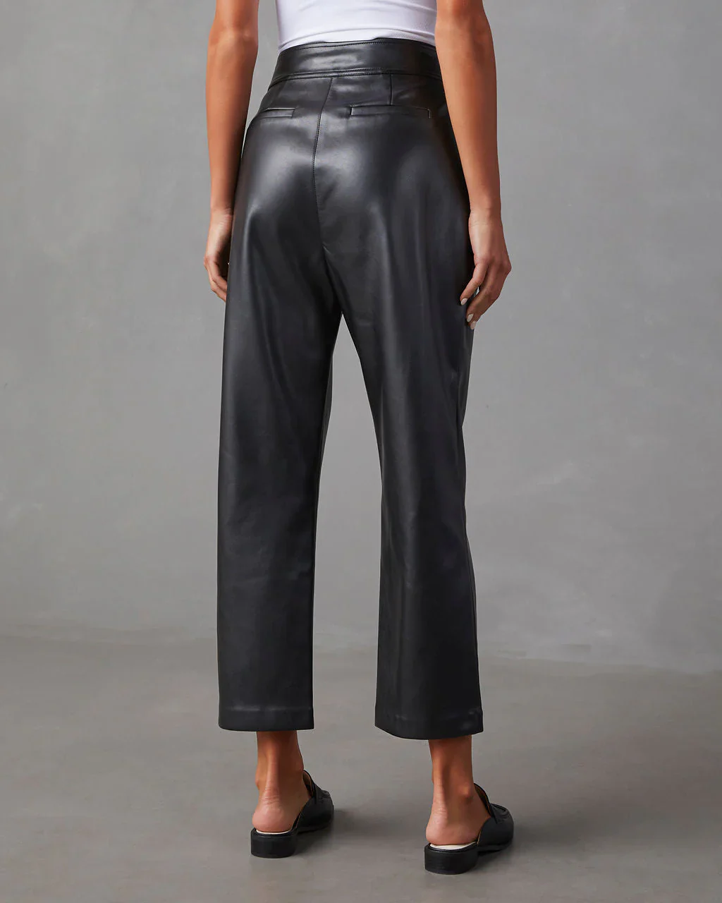 Amerie Cropped Faux Leather Pants