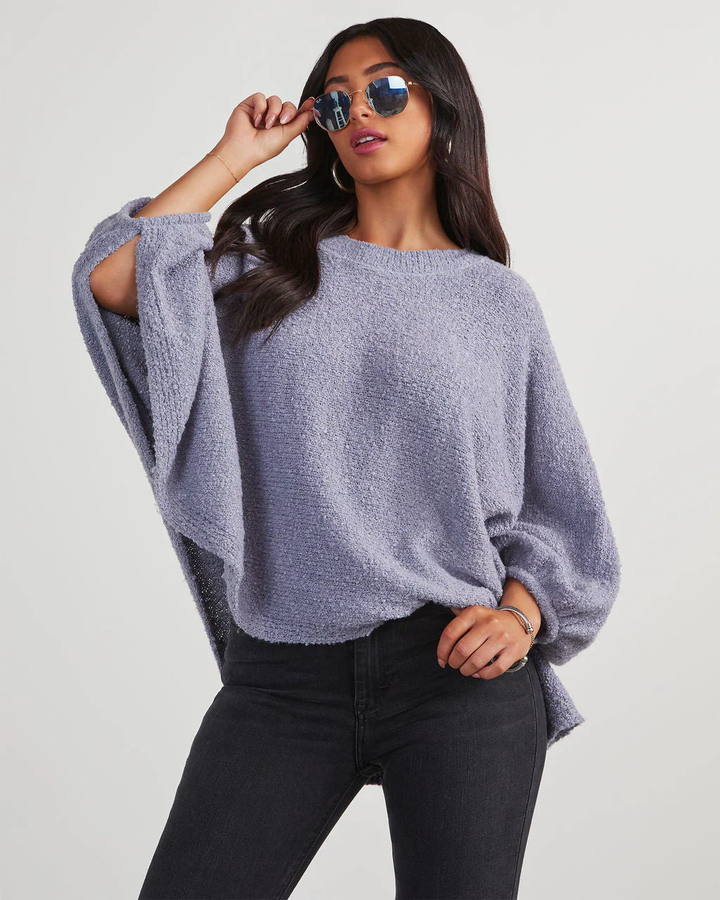Helene Textured Poncho Sweater