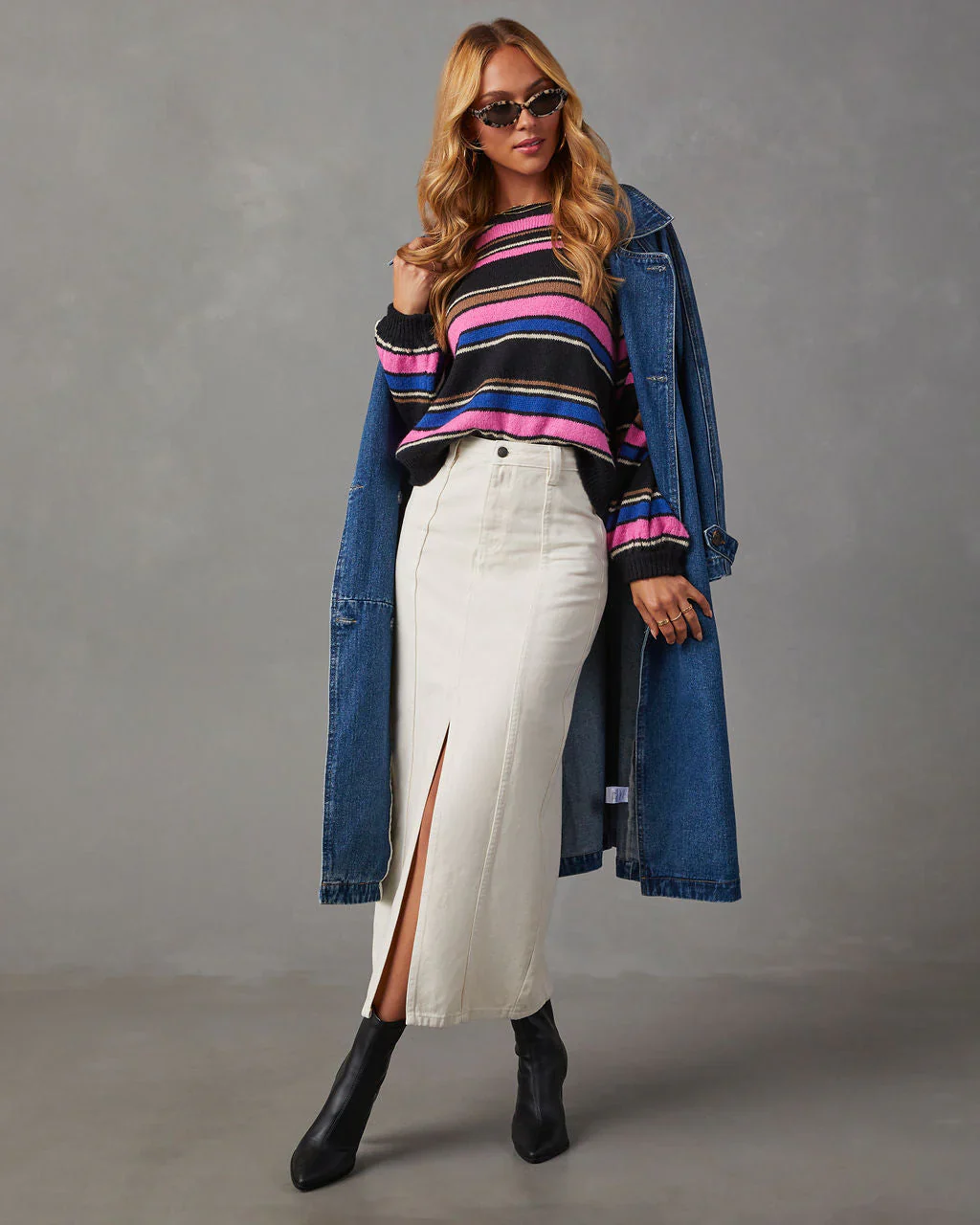 Cosmic Striped Pullover Sweater