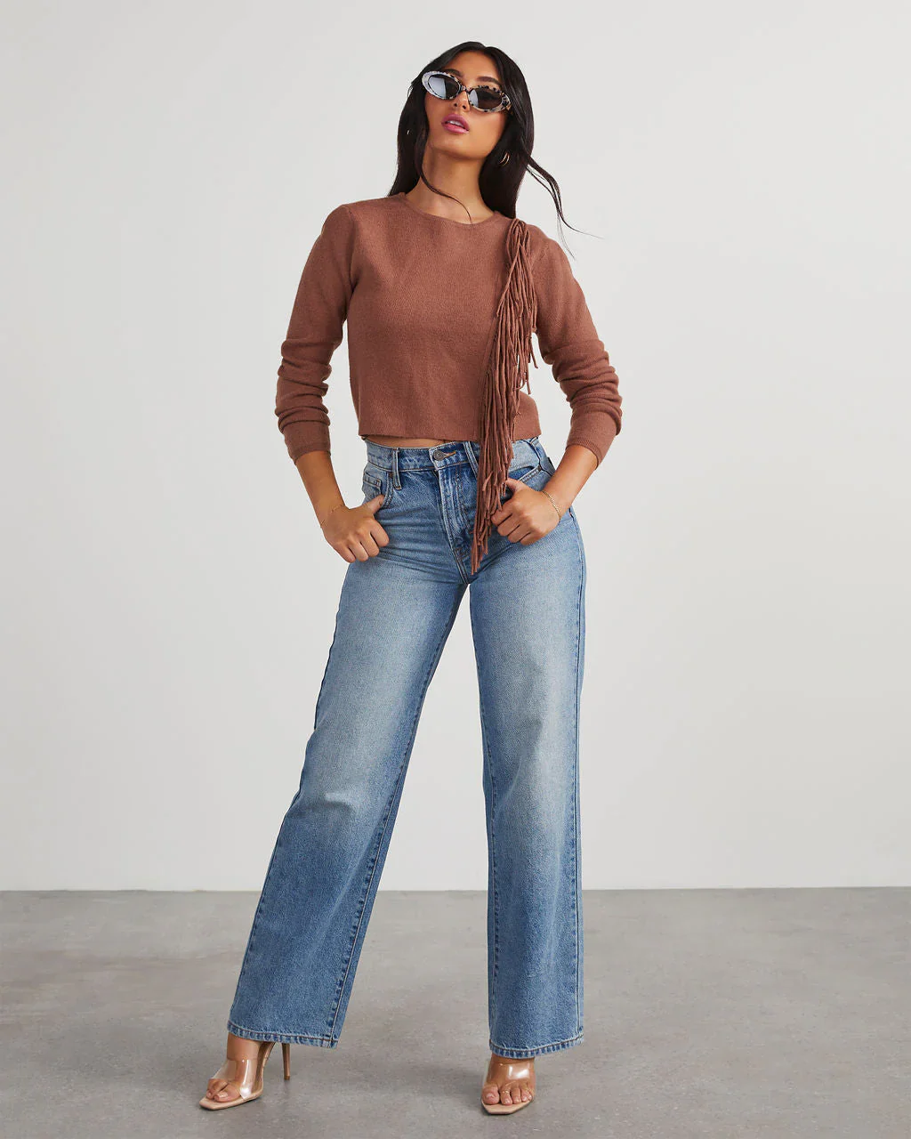 Autumn Breeze Fringe Trim Sweater