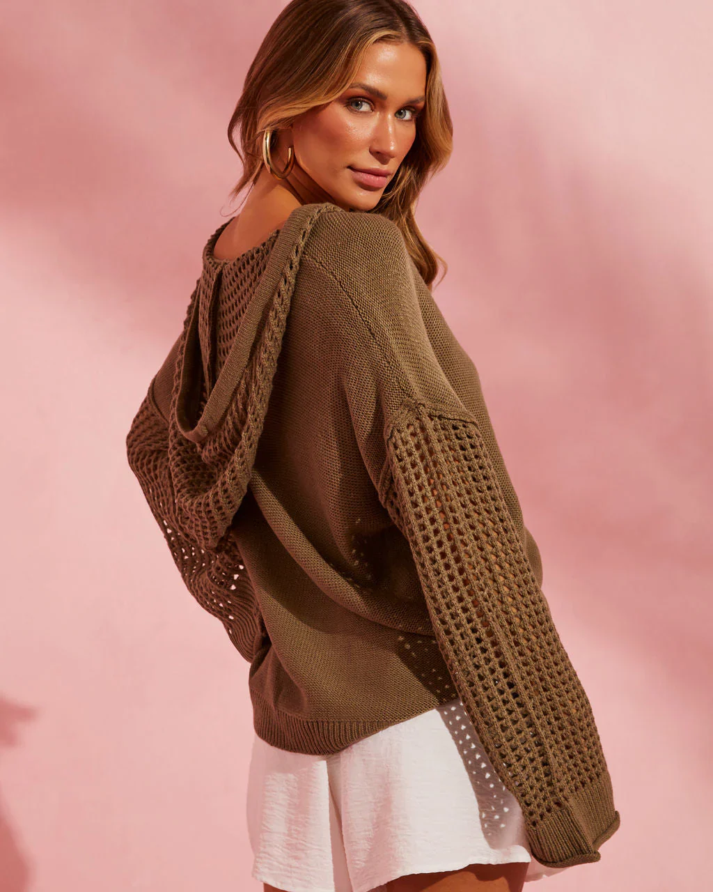 Aventura Crochet Hooded Sweater