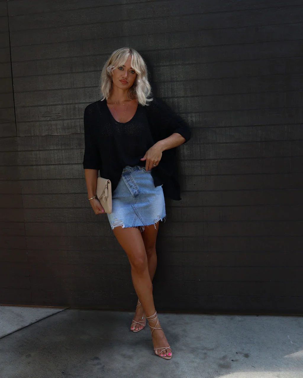 Core Aesthetic Oversized Scoop Neck Sweater