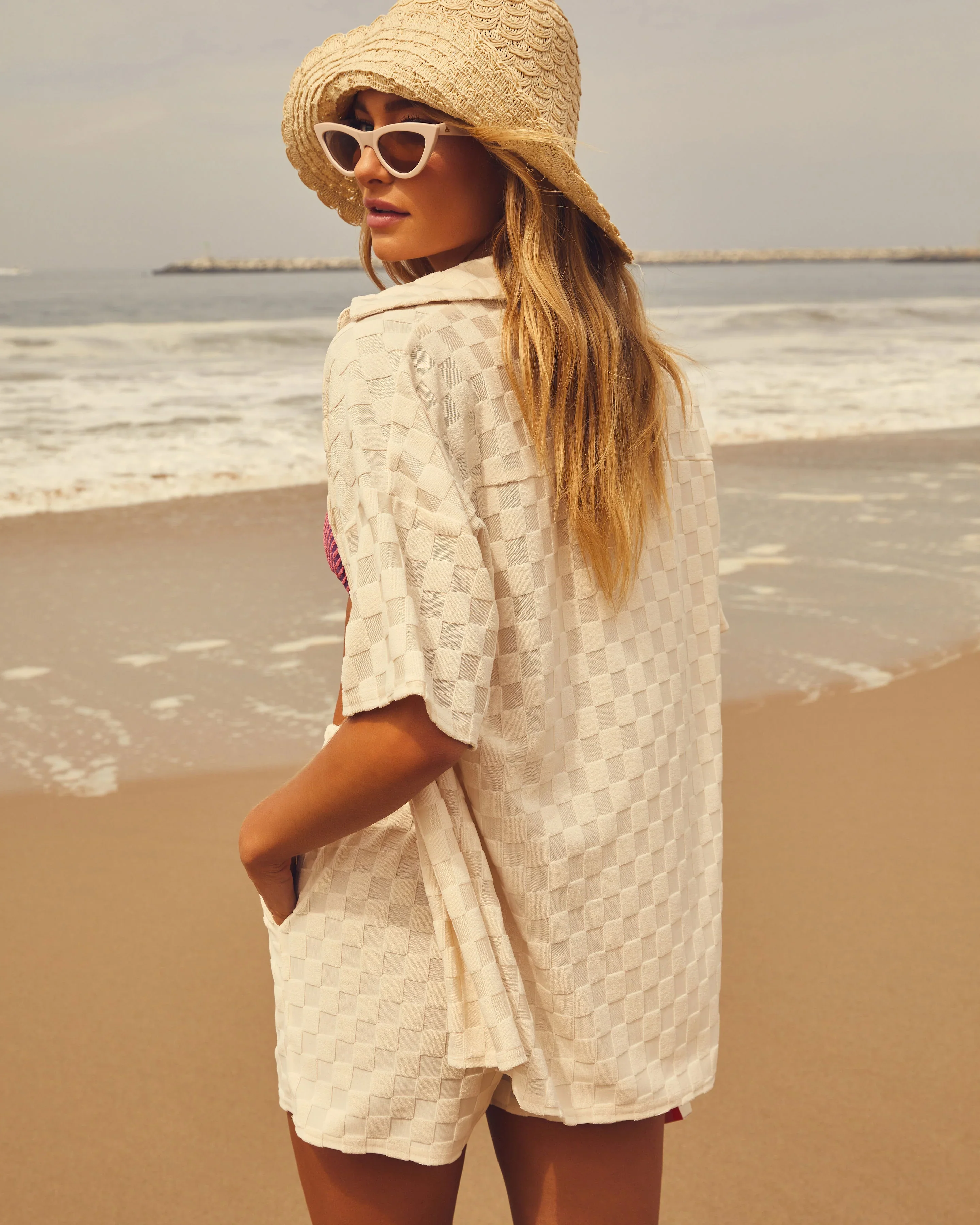 Lainey Checkered Button Down Collared Shirt