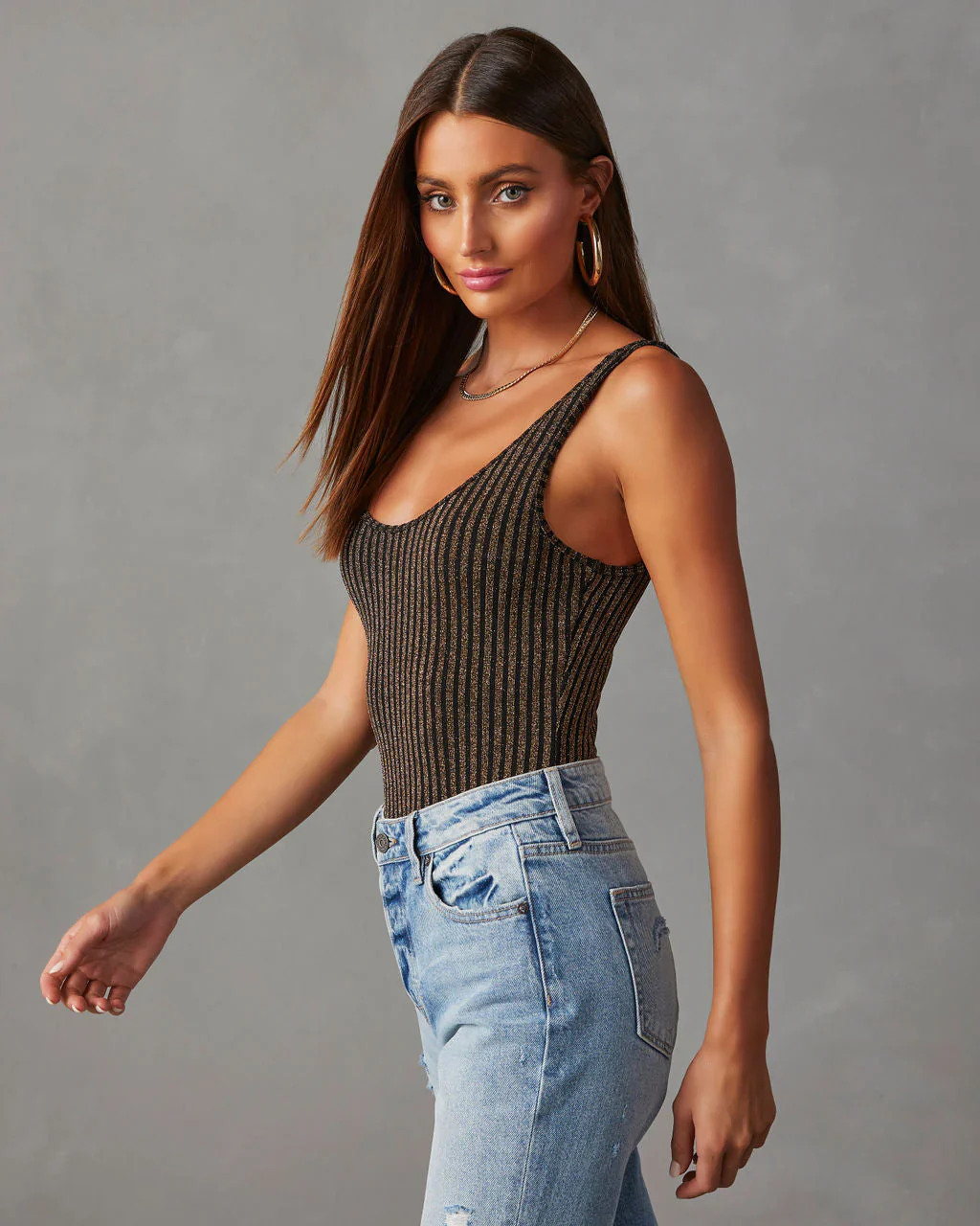 Always Shining Metallic Bodysuit