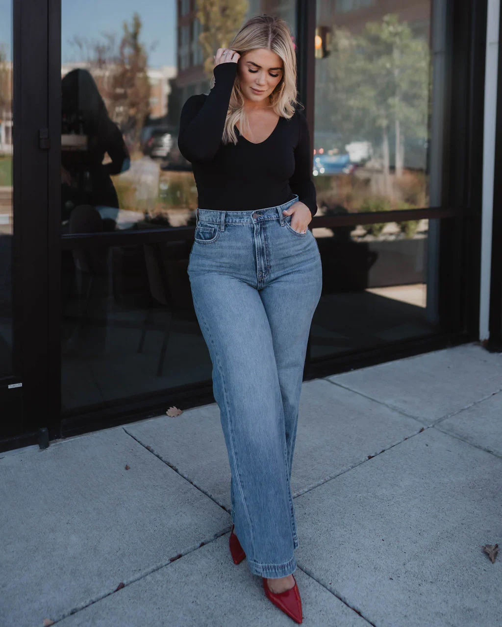 Motivated High Rise Wide Leg Jeans