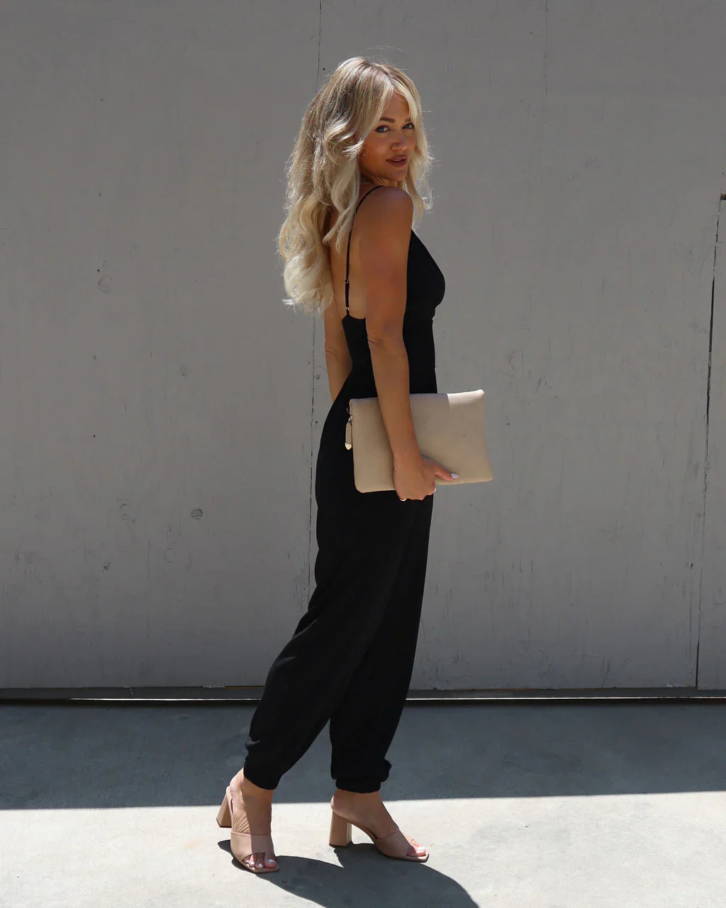 Stay Grounded Smocked Jumpsuit