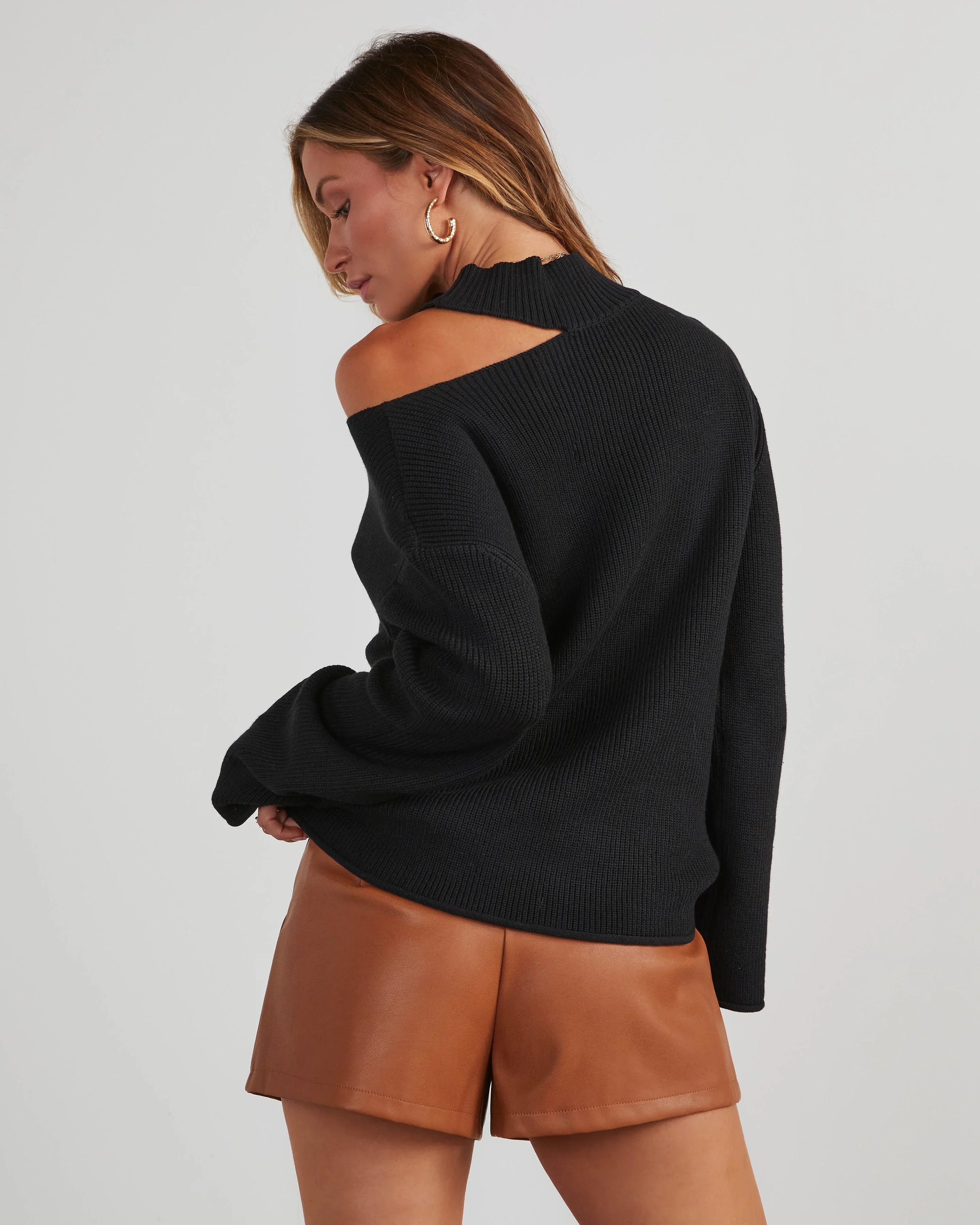 Indulgence Choker Cutout Sweater