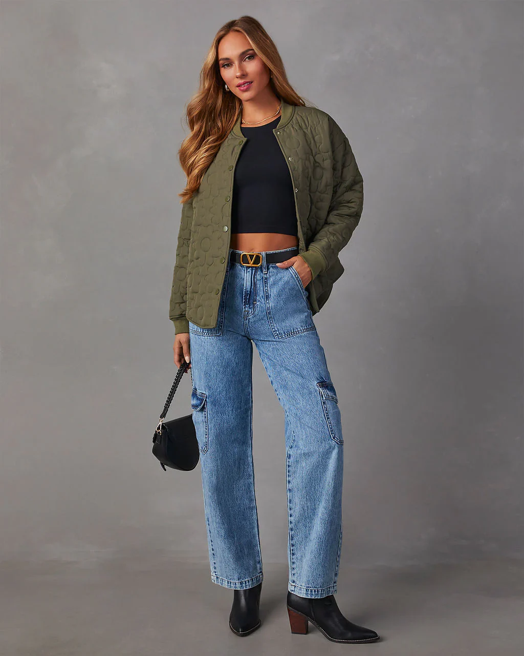 River High Waisted Cargo Jeans