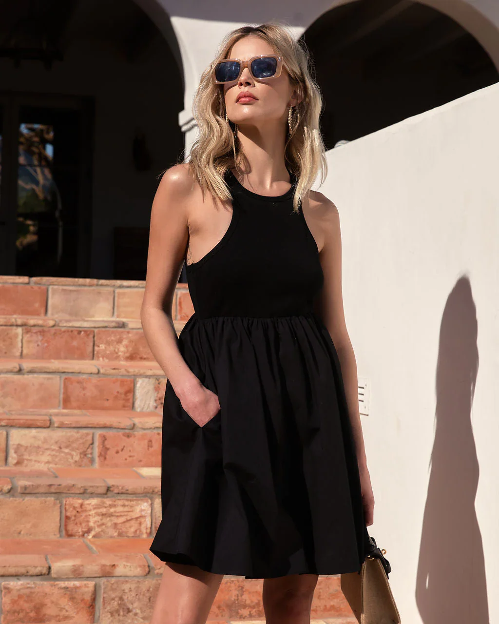 Elliot Cotton Pocketed Mini Dress