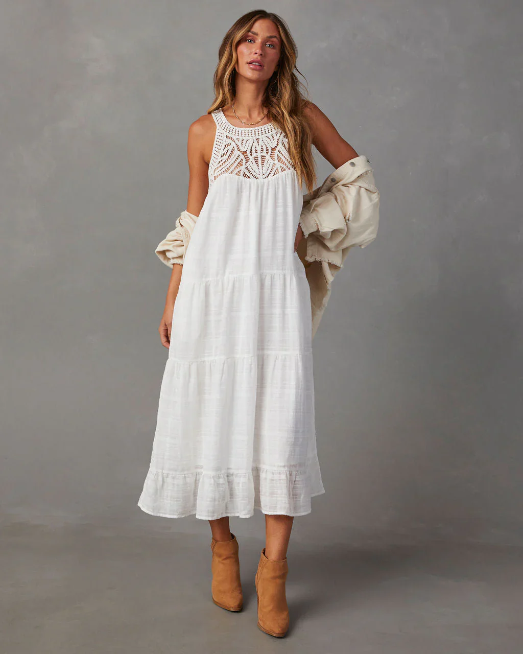Maketta Tiered Maxi Dress