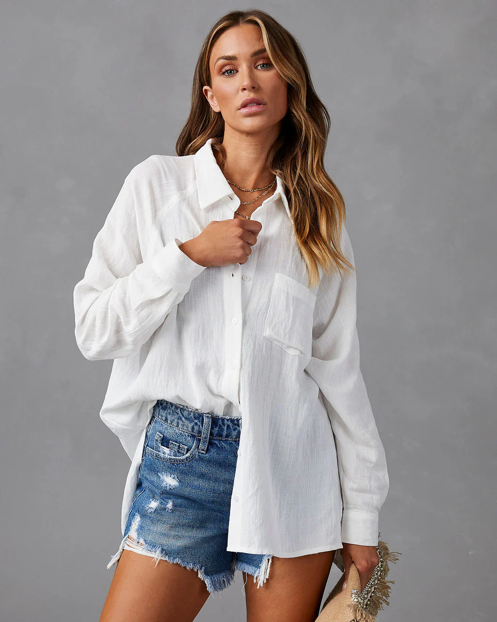 Quiana Button Down Top