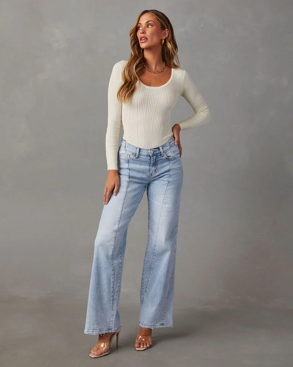 Ansel High Rise Straight Leg Jeans