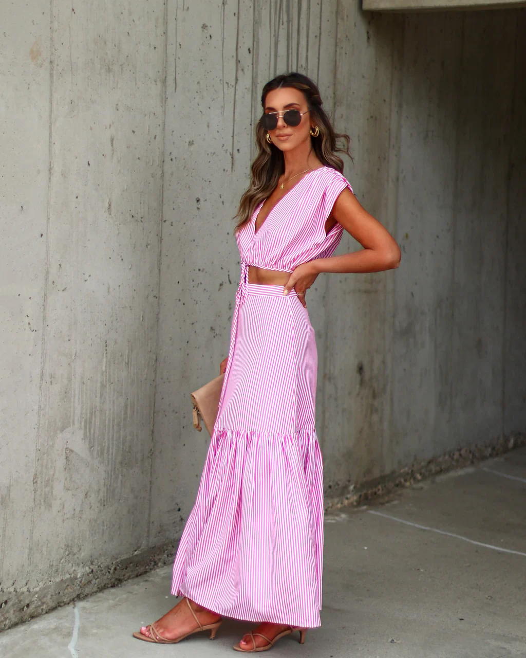 Reagan Striped Maxi Skirt