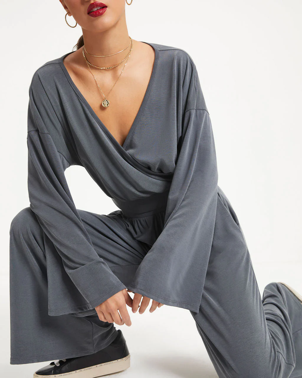 Molly Wide Sleeve Crop Top