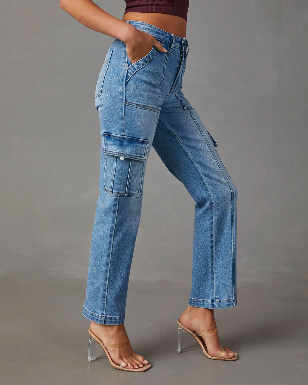 Bexley High Rise Straight Cargo Jeans