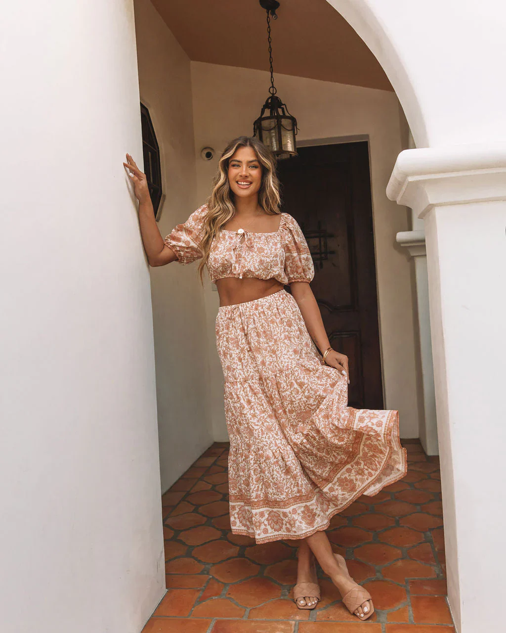 Adela Floral Midi Skirt