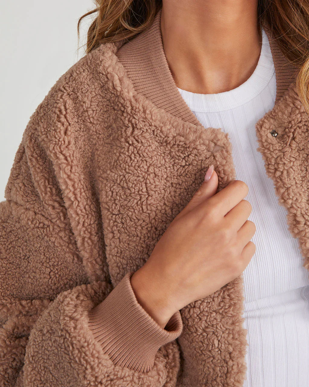 Team Captain Sherpa Letterman Bomber Jacket