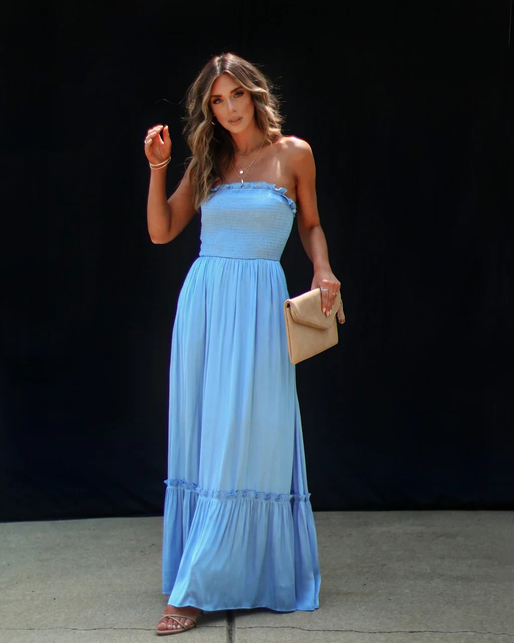 Sameera Smocked Tiered Maxi Dress