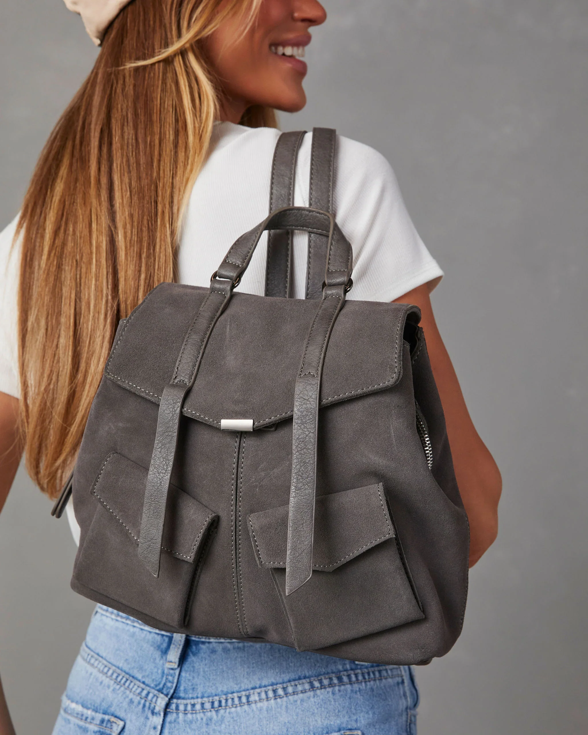 Dalton Suede Backpack