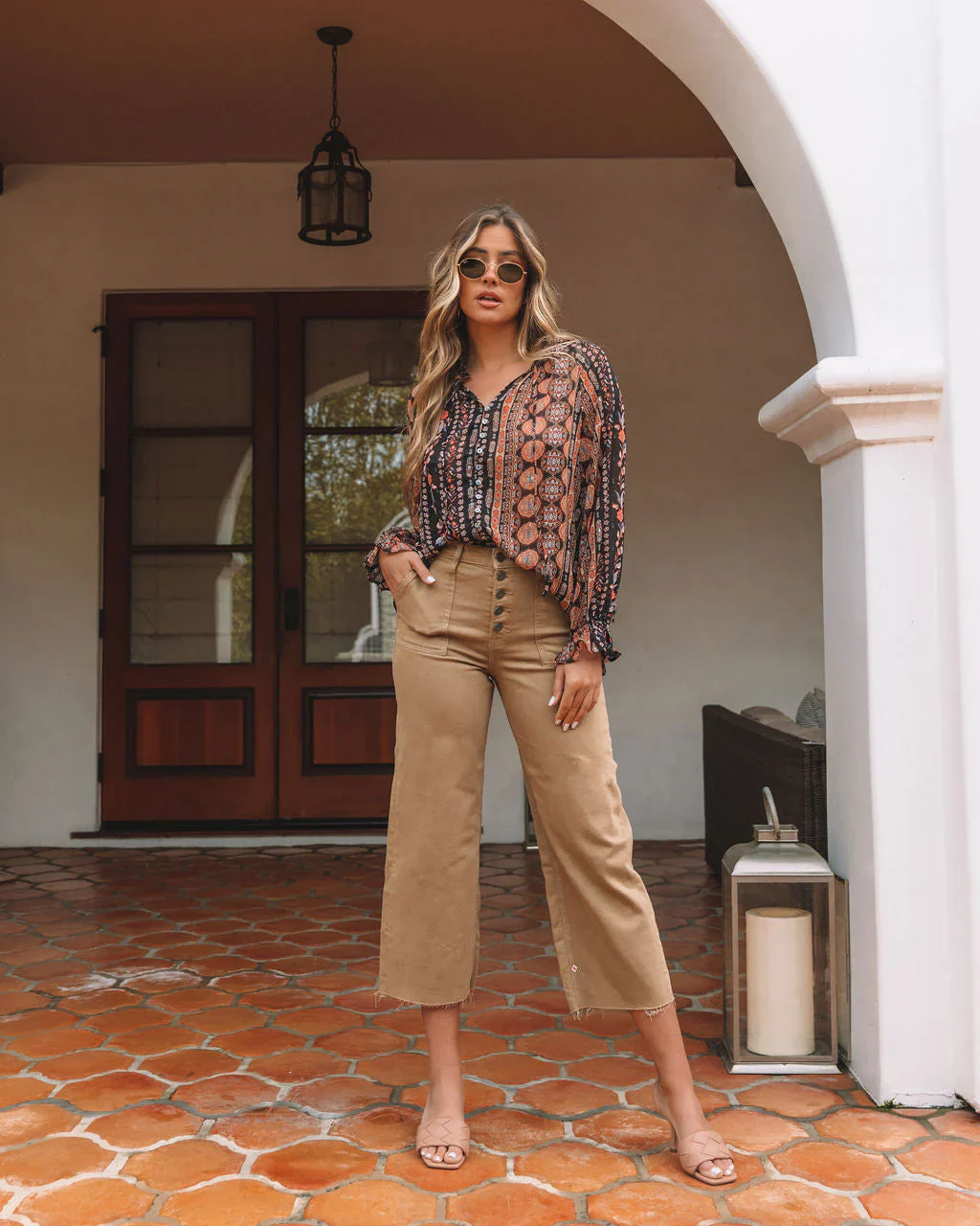 Explore The Unknown Printed Metallic Top