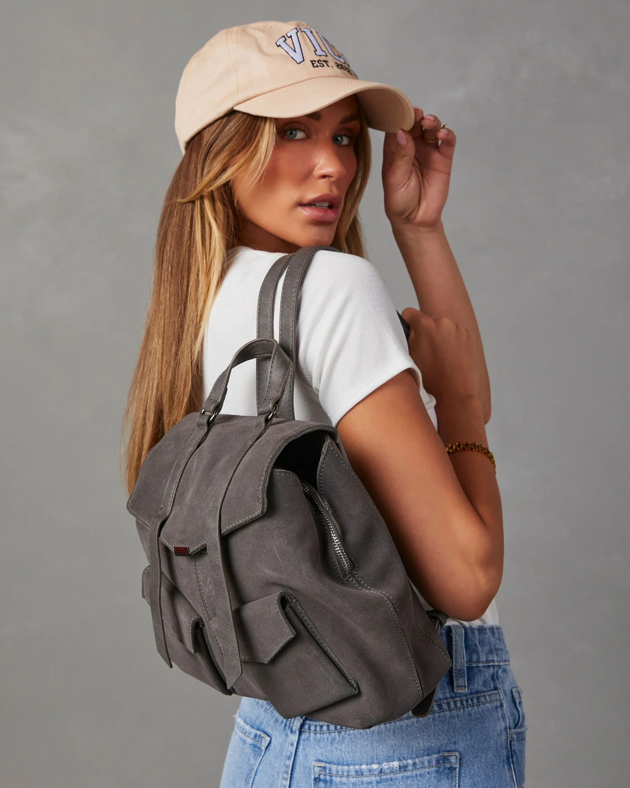 Dalton Suede Backpack