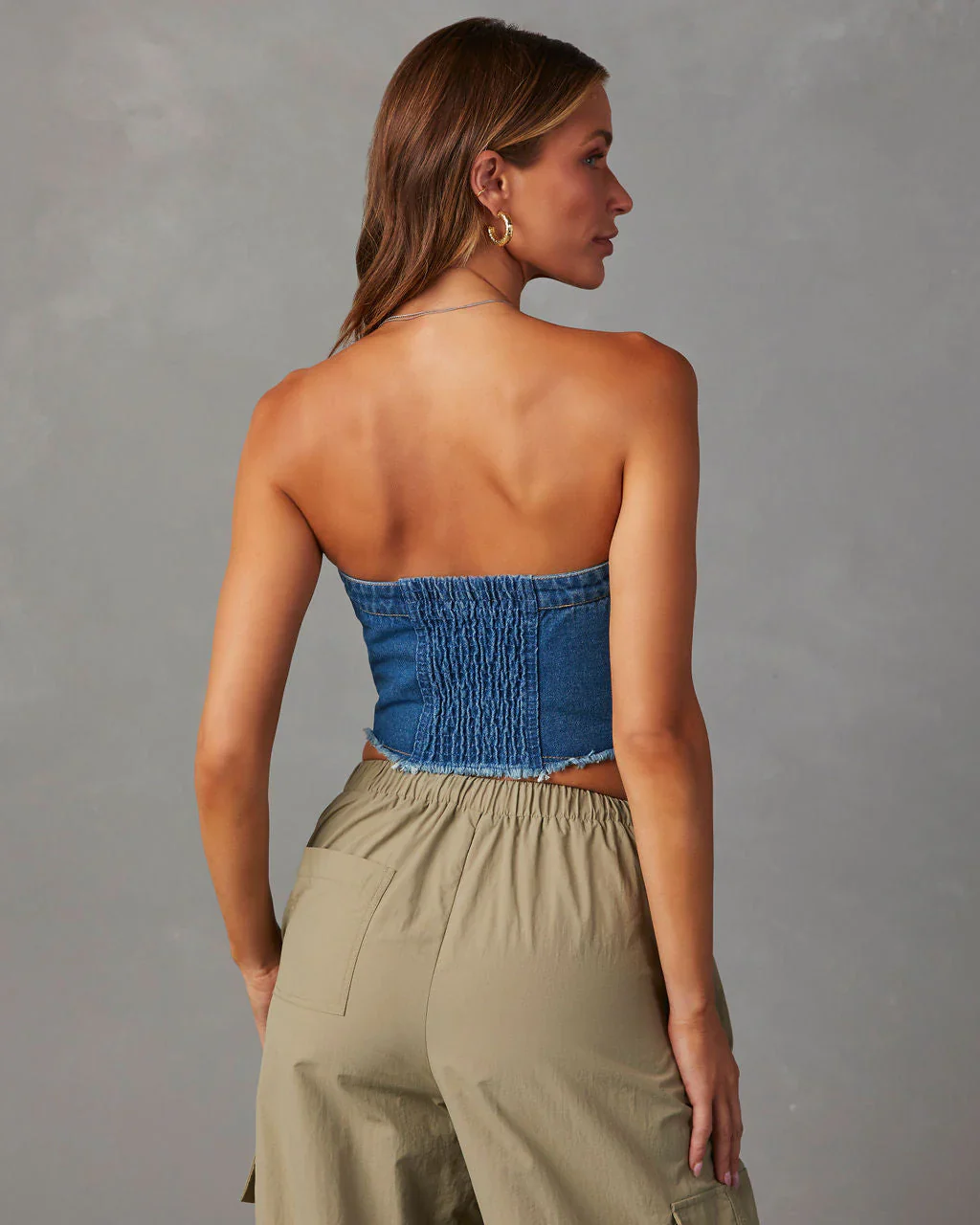 Tarsen Denim Tube Top