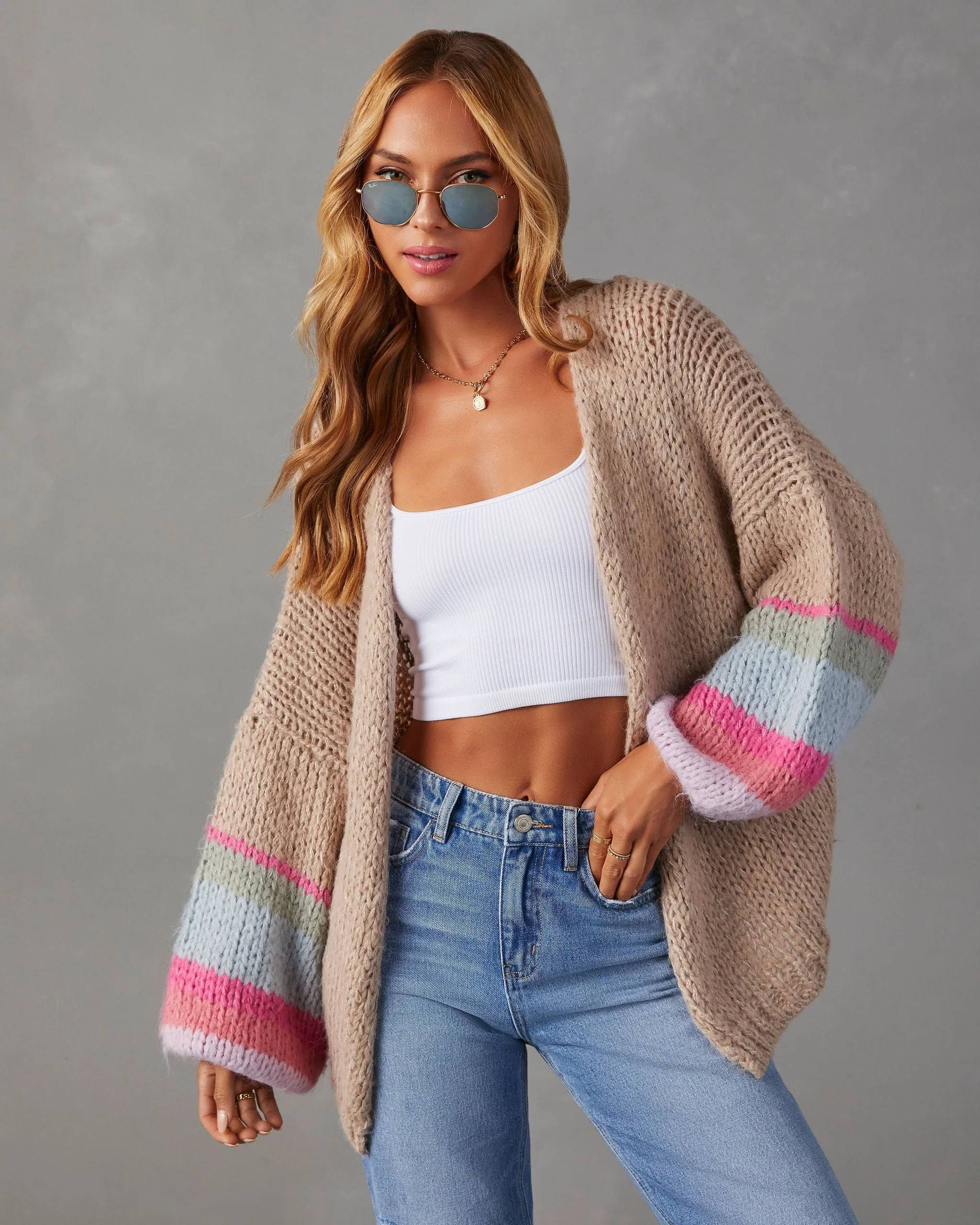 Isley Oversized Striped Caridigan