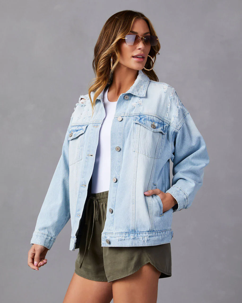 Sydell Distressed Denim Jacket