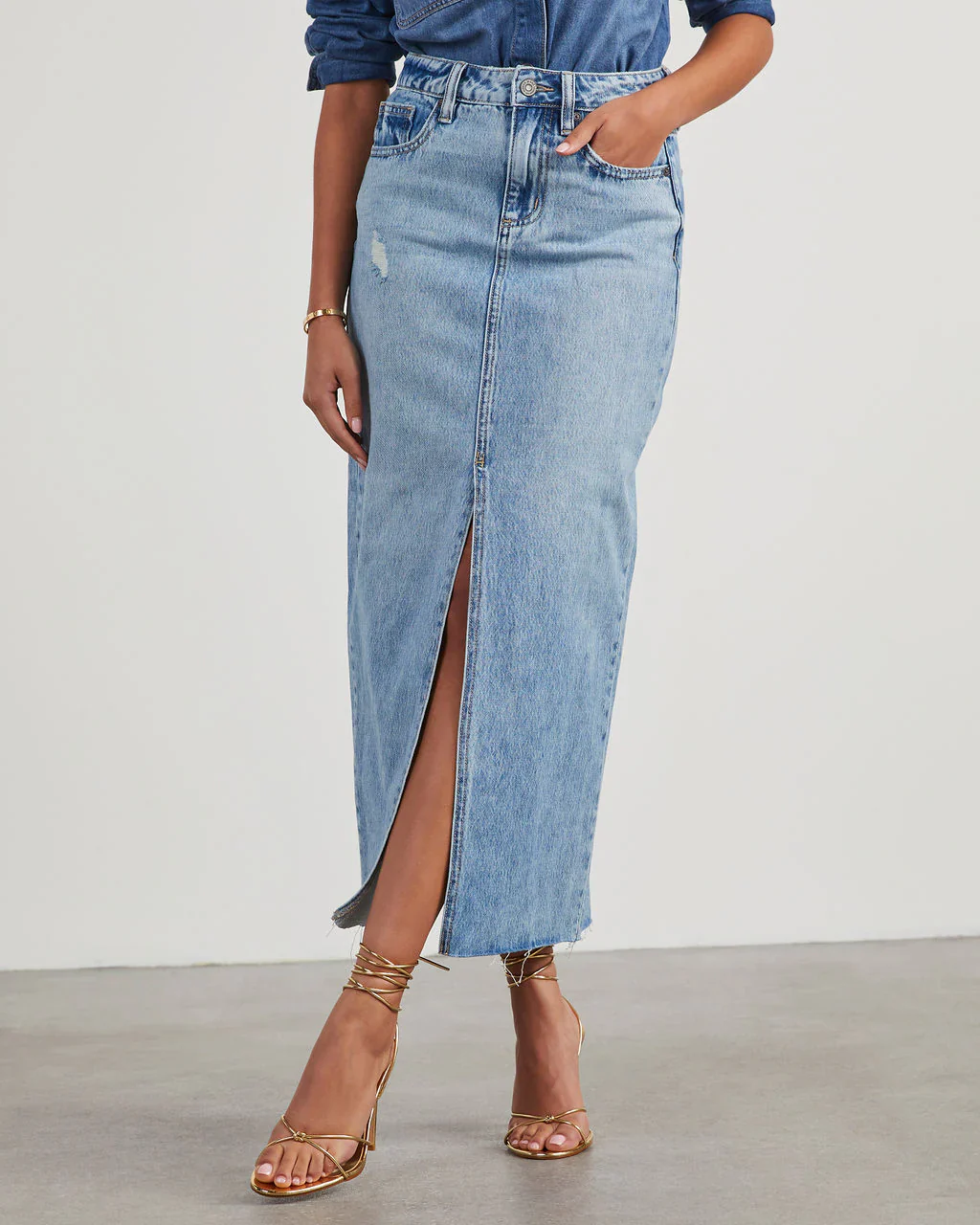 Lavigne Denim Midi Skirt