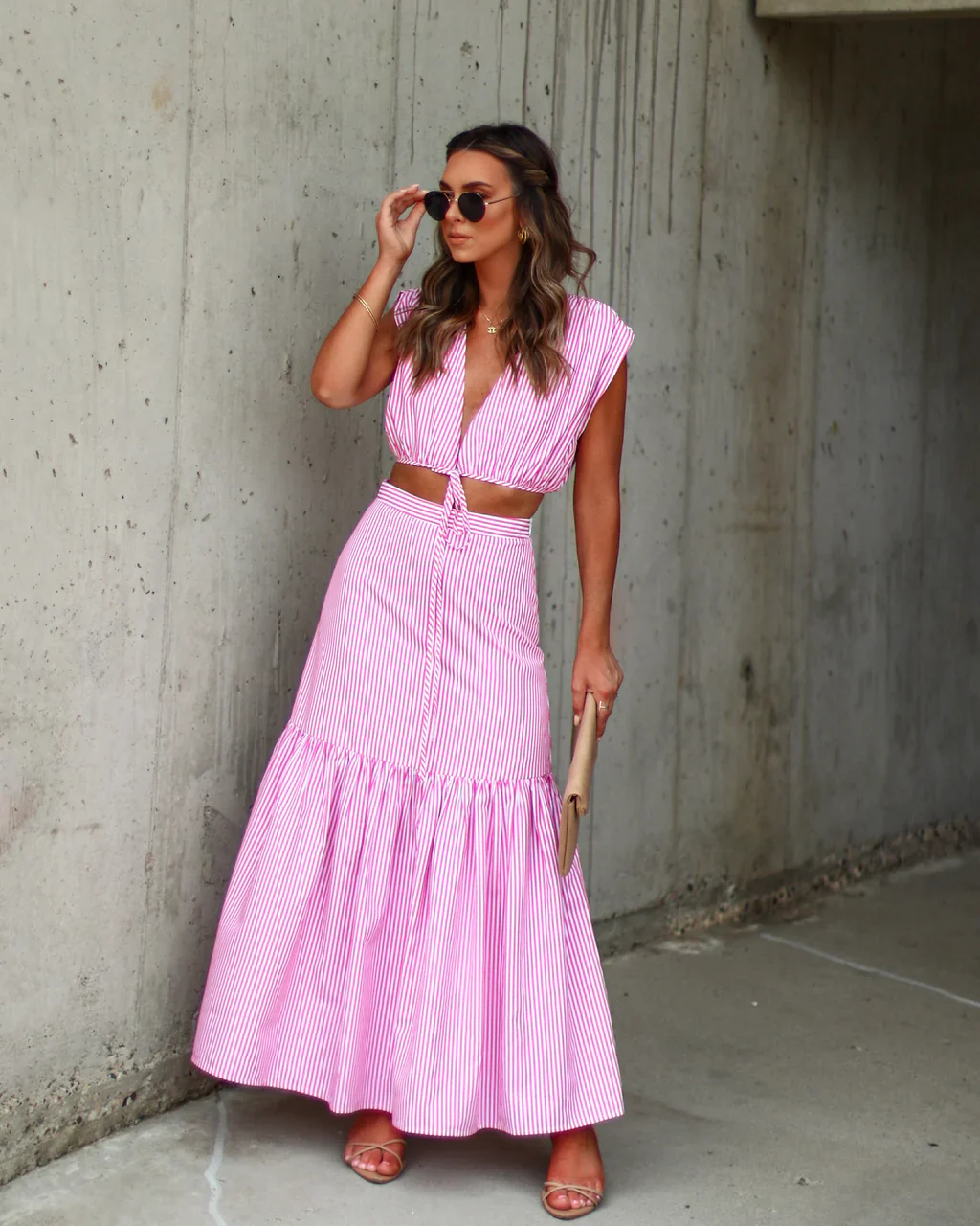 Reagan Striped Maxi Skirt