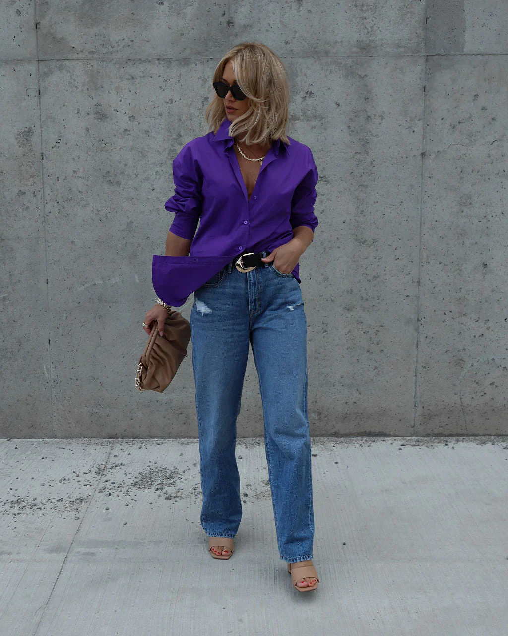 Infinity Cotton Button Down Top