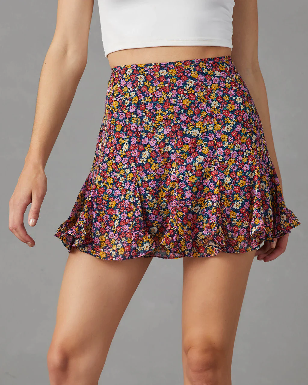 Grier Floral Mini Skirt