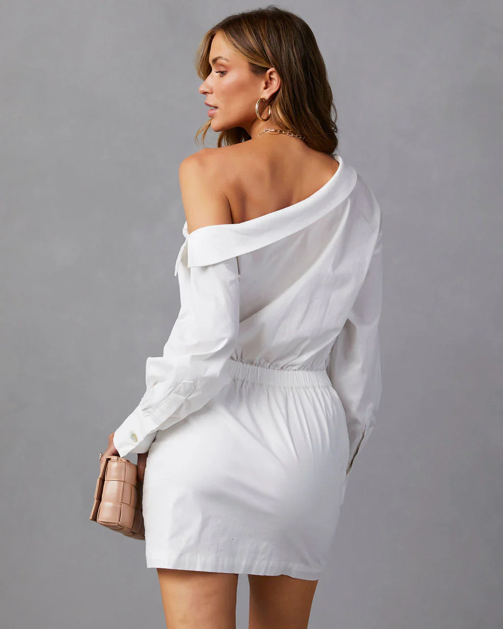 Leda Off Shoulder Long Sleeve Mini Dress