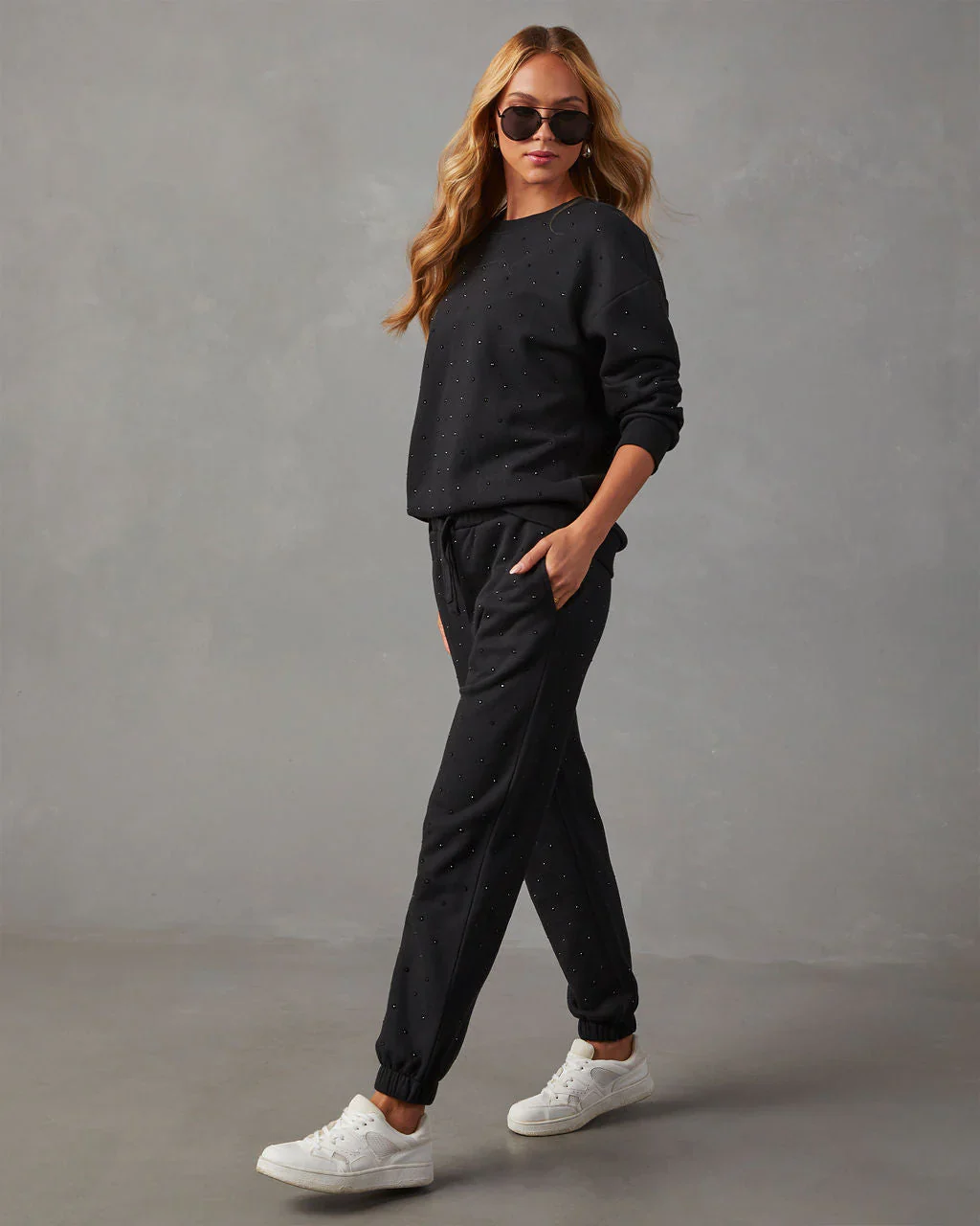 Bling Oversized Embellished Sweatshirt