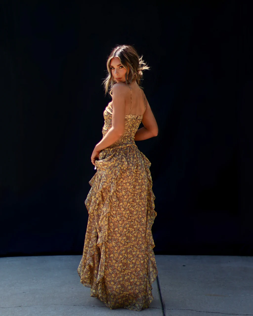 Maruanne Ruffle Maxi Dress