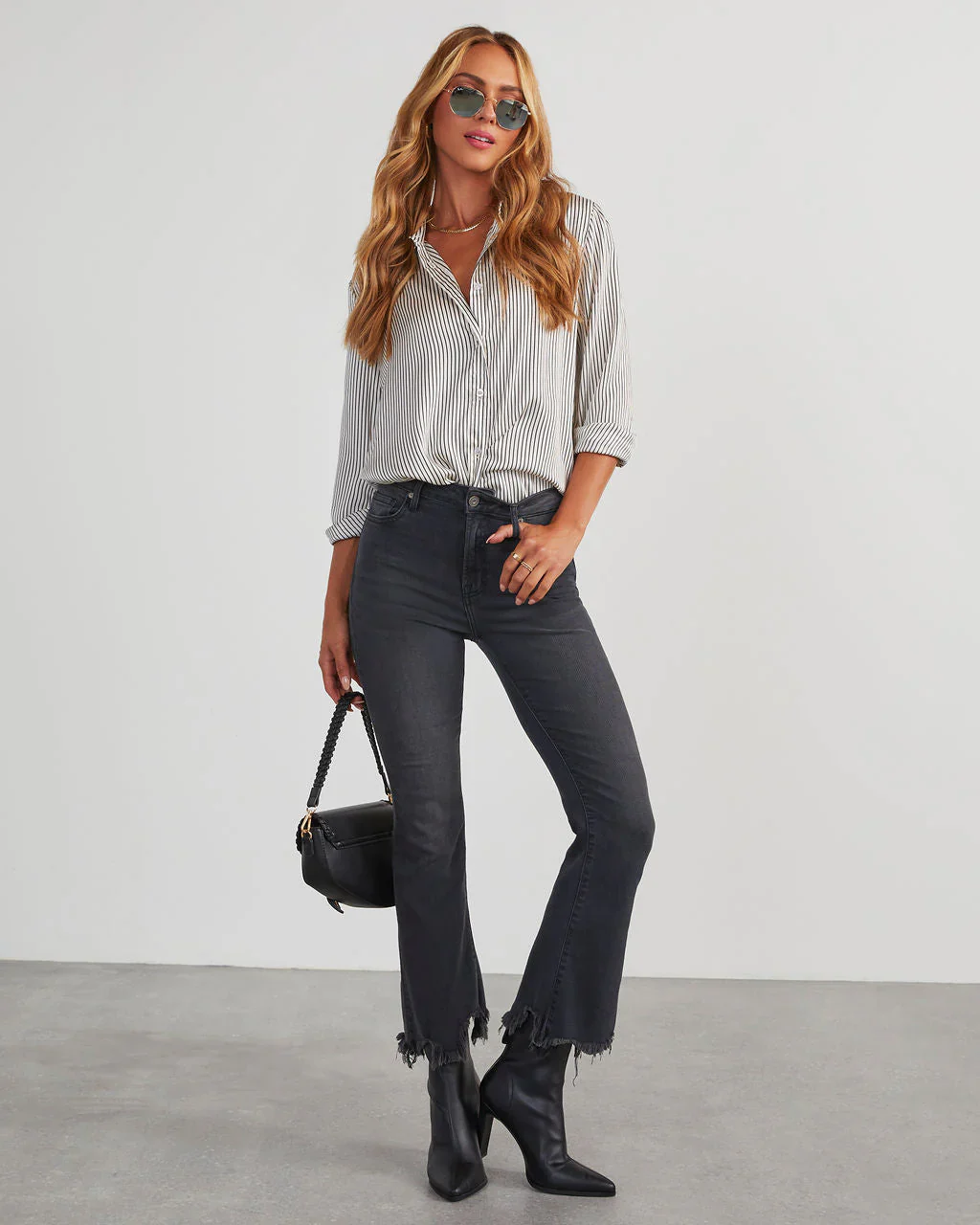 Morton Cropped Frayed Hem Jeans