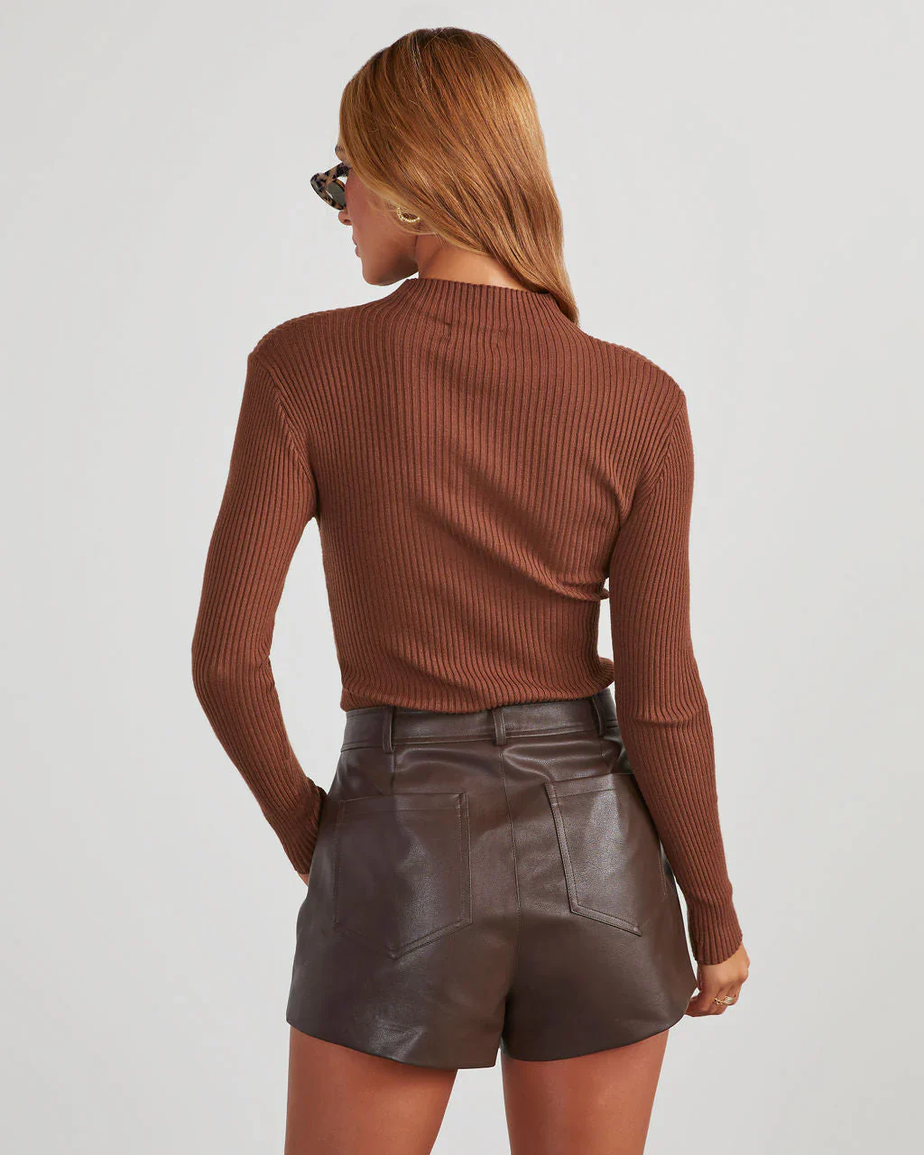 Tobey Ribbed Mock Neck Sweater