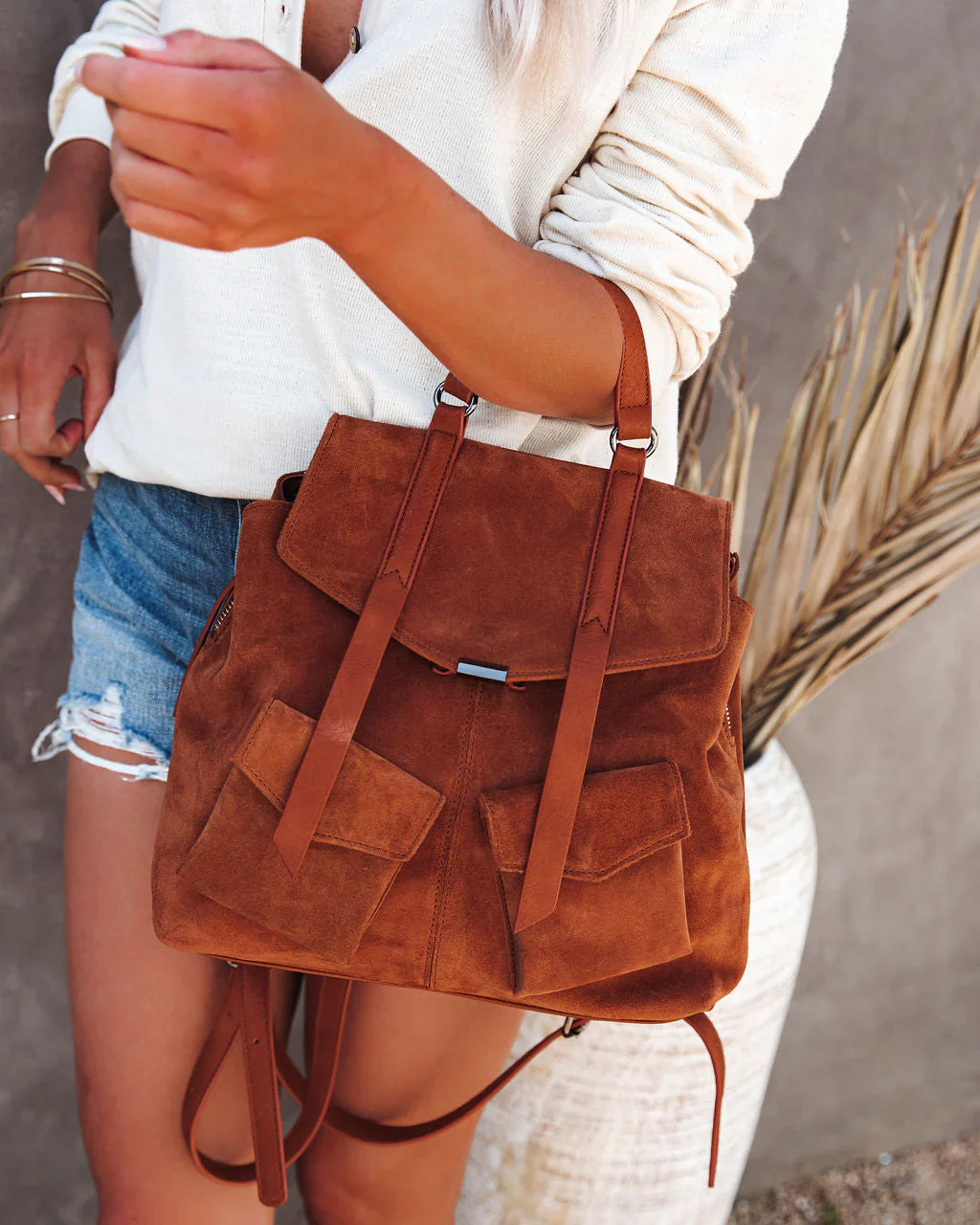 Dalton Suede Backpack