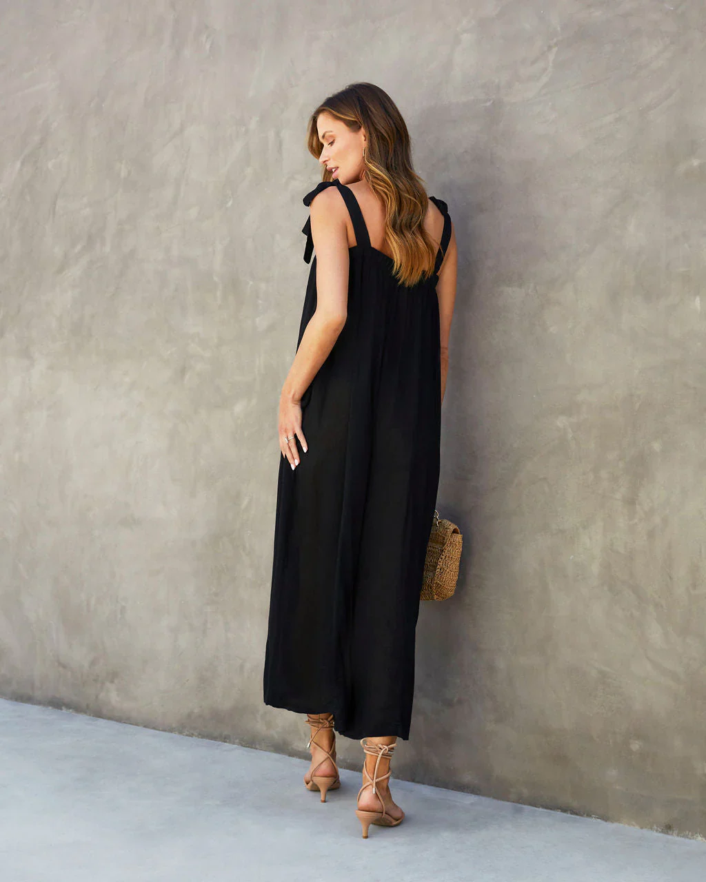 By The Sea Shoulder Tie Jumpsuit