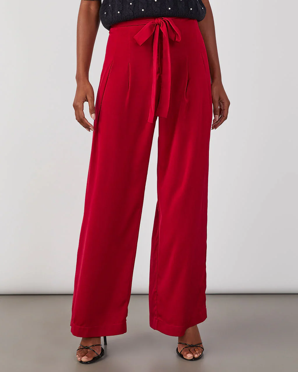 Cassandra High Waisted Front Tie Pants