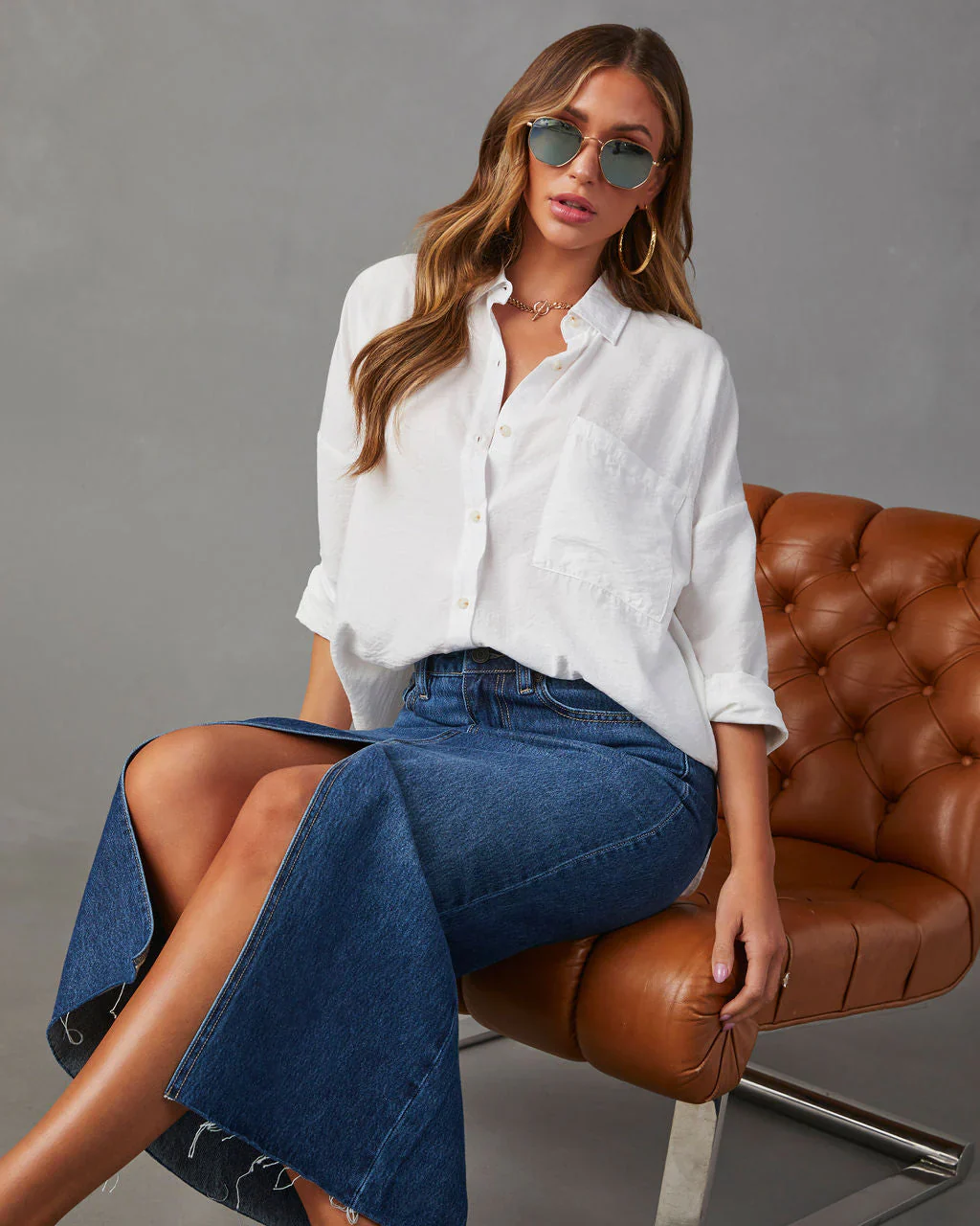 Lavigne Denim Midi Skirt