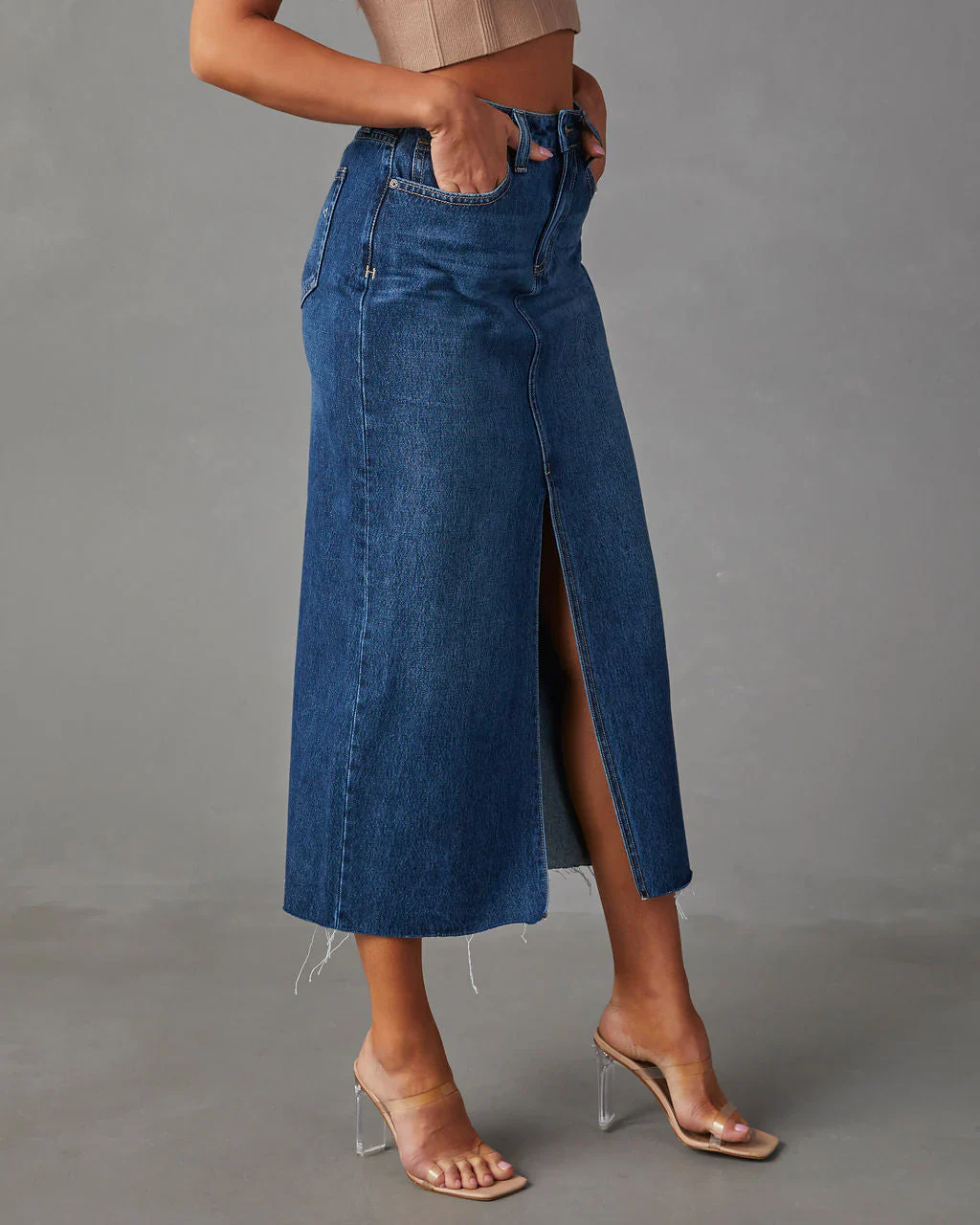 Lavigne Denim Midi Skirt