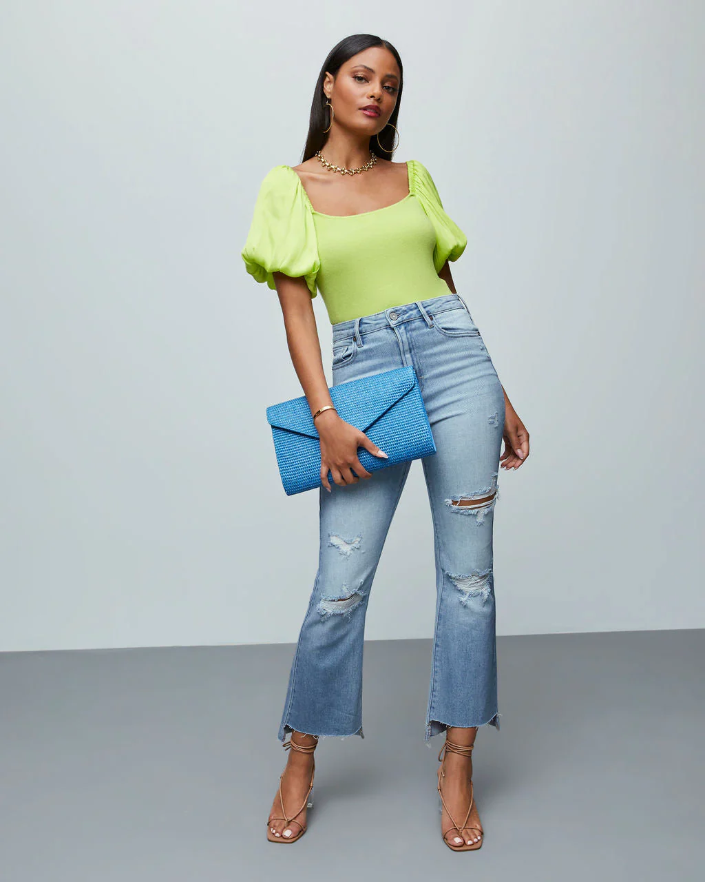 Candice Puff Sleeve Crop Top