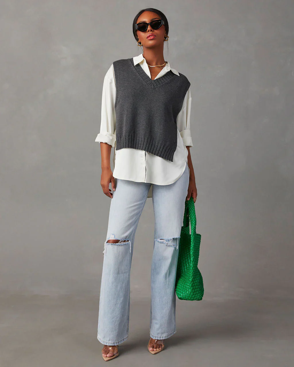 Chic On The Go Knit Sweater Vest
