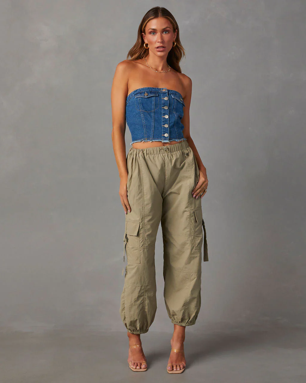 Tarsen Denim Tube Top