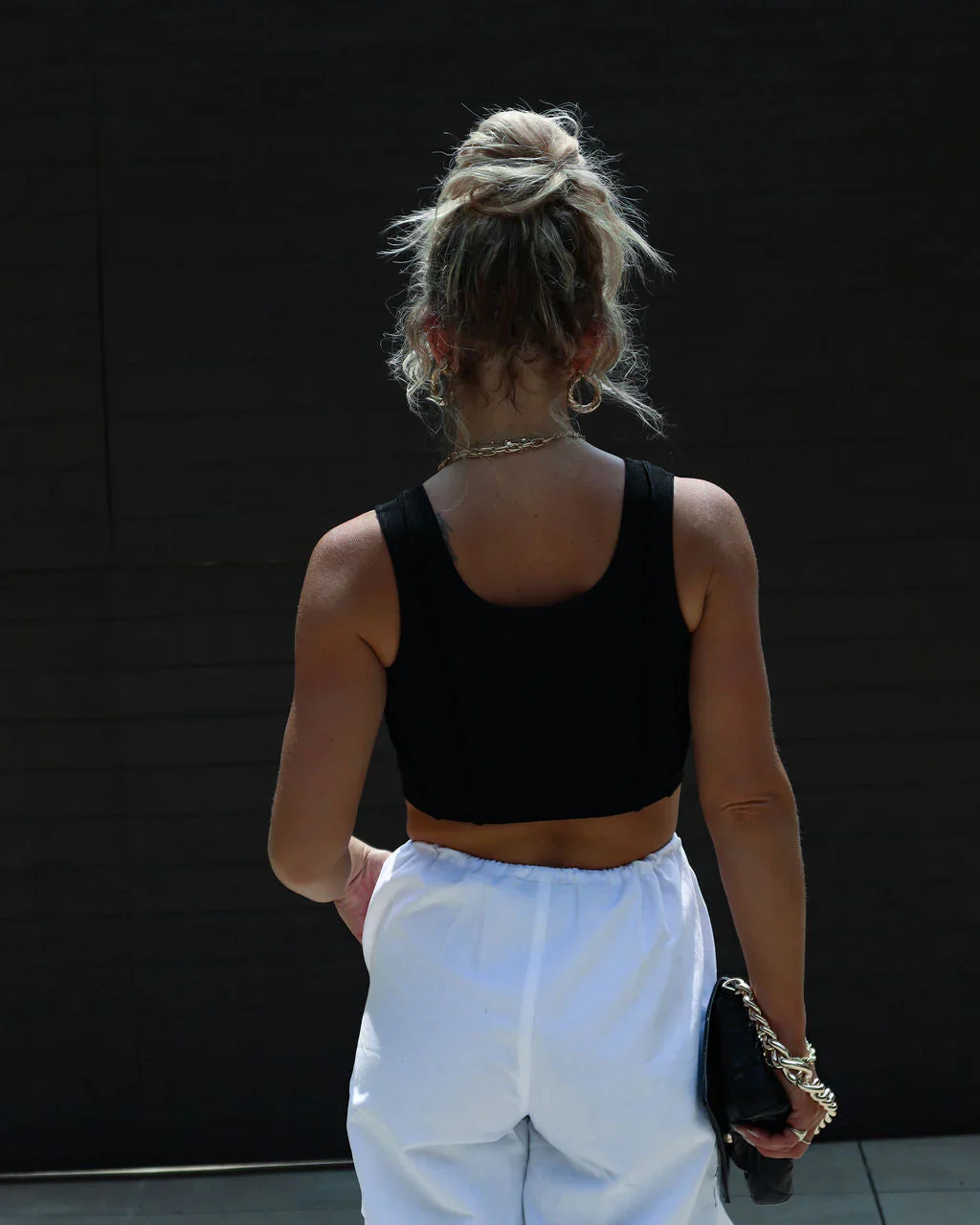 Charmaine Exposed Seam Crop Tank